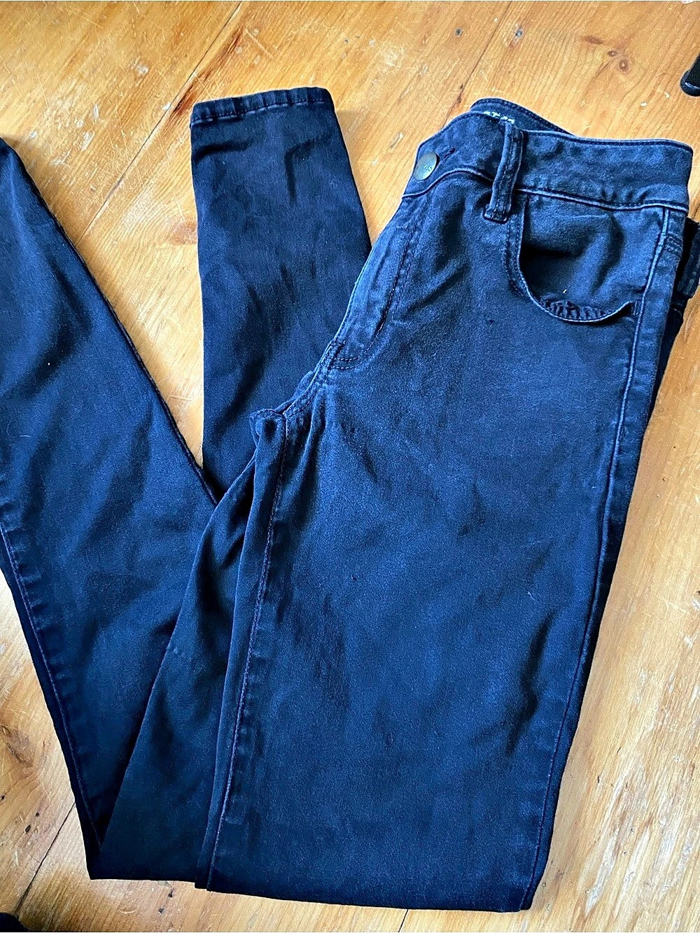American Eagle Ne(X)t Level High-Waisted Jegging Skinny Jeans in Black Size 8 Lo